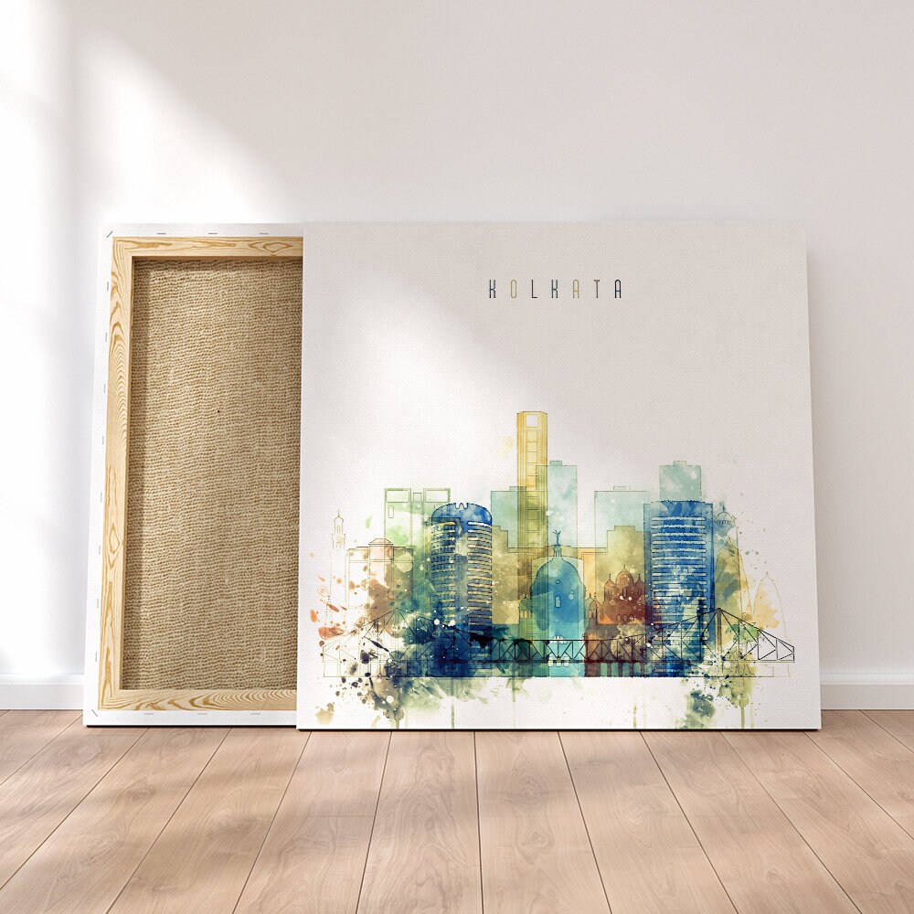 Kolkata framed canvas wall art India prints on canvas ready Etsy
