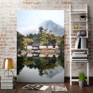 Seoul Beautiful Nature Wall Art Seoul Mountain Decor Home Seoul Travel Wall Pictures Seoul Cityscape Korea Artwork Korea Canvas