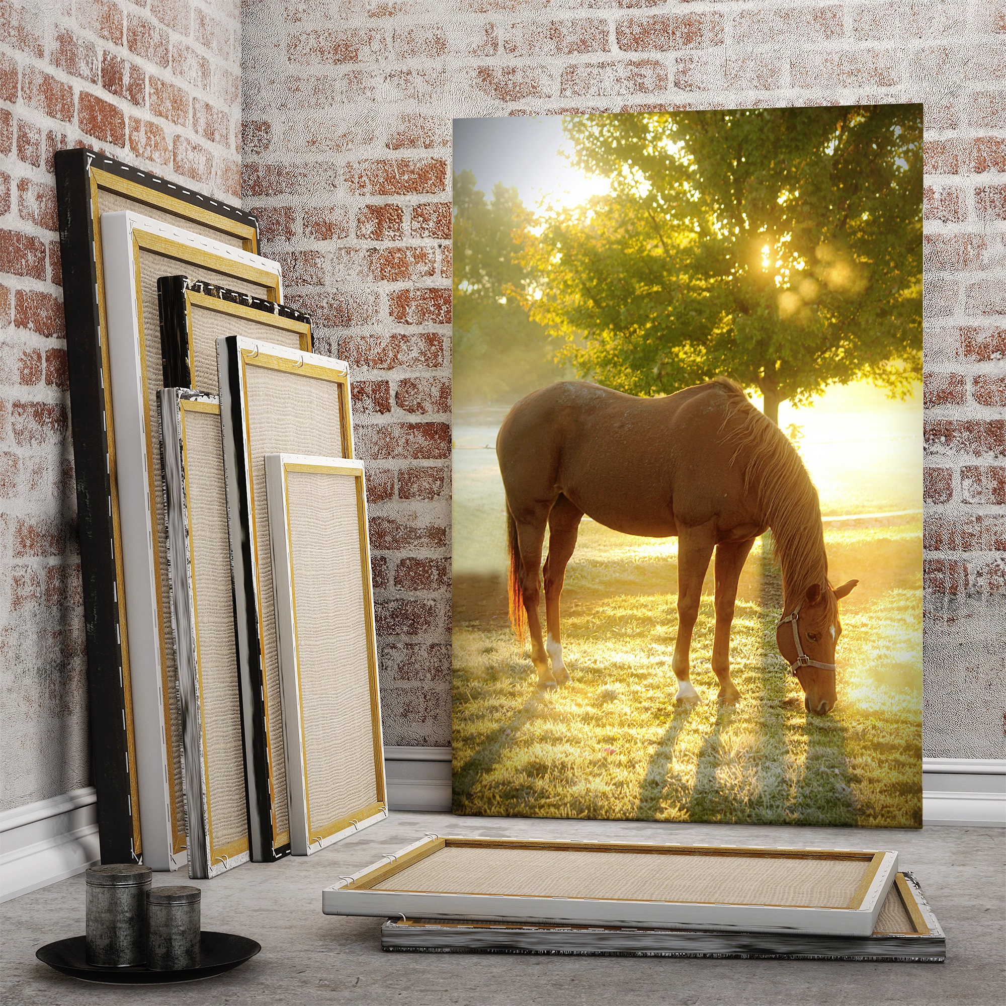 Horse wall art Horse wall decor Horse canvas Horse print Etsy