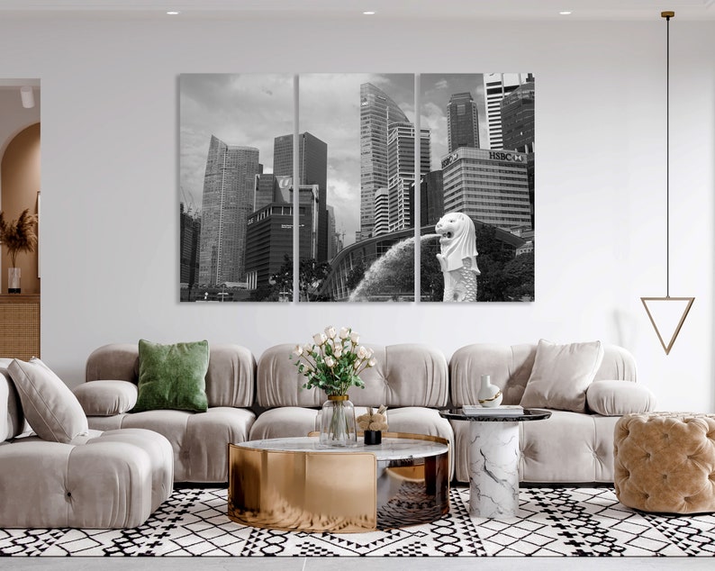 Singapore Wall Art Singapore Wall Decor Singapore Canvas Etsy