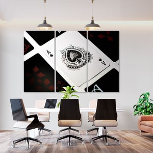 Poker Wall Decor Canvas Art, Poker Cards Print Canvas, Poker Game Wall Decor, Poker Picture Print, Poker Cards Modern Decor Wall