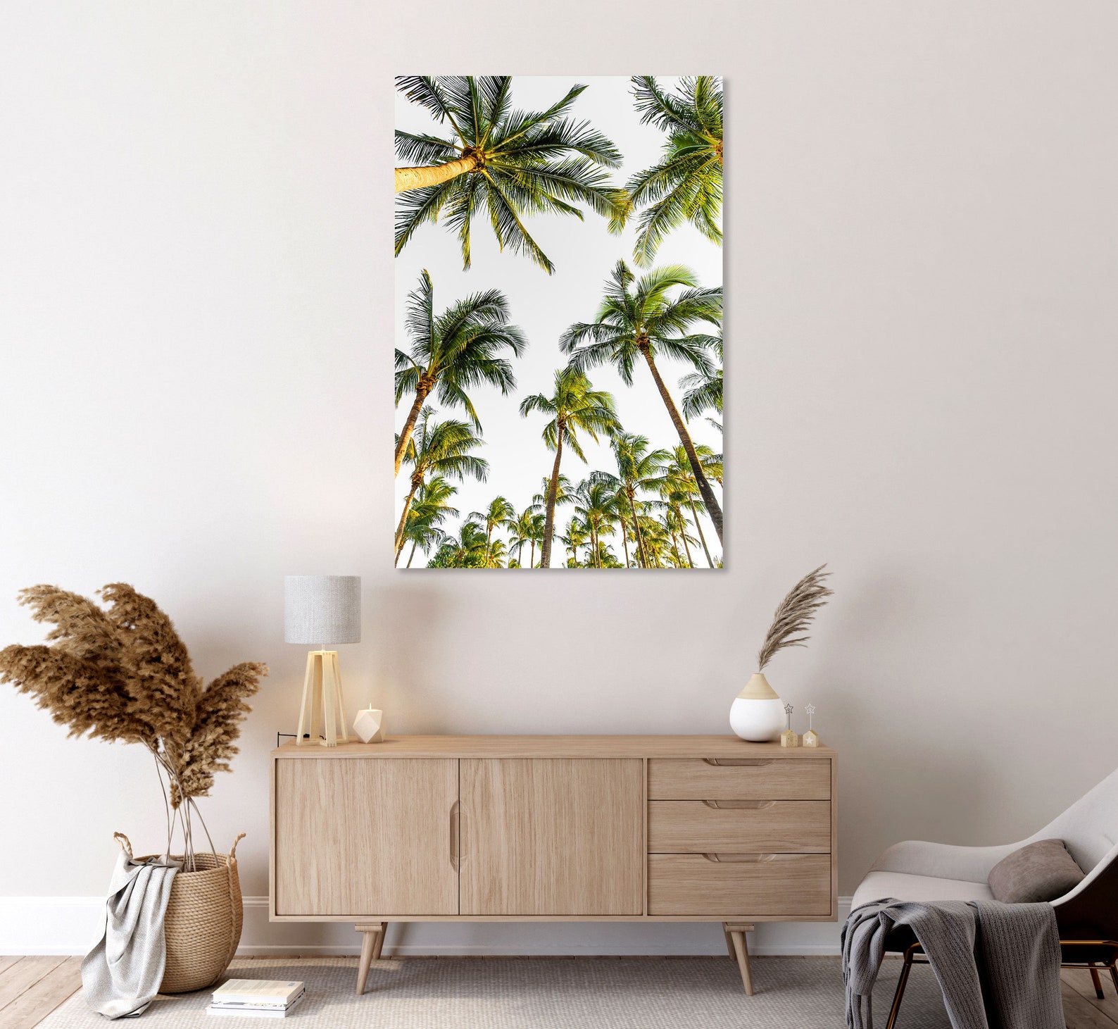 Palm Trees Wall Art Canvas Painting Tropical Beach Modern - Etsy