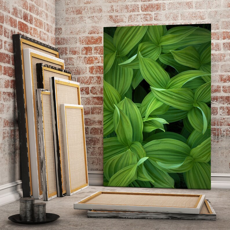 Green Plants Wall Art Painting Etsy