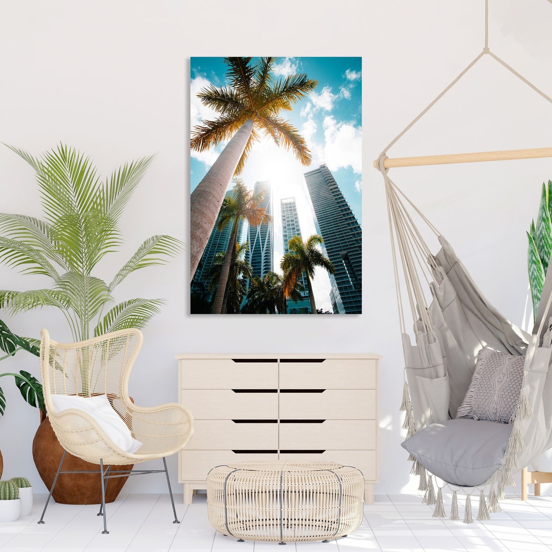 Miami Wall Decor Canvas Florida Wall Painting Art Miami Etsy