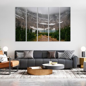 Mountain canvas Mountain print Mountain wall art Forest canvas Forest print Forest wall art Lake canvas Wall Art Large Canvas Print Decor