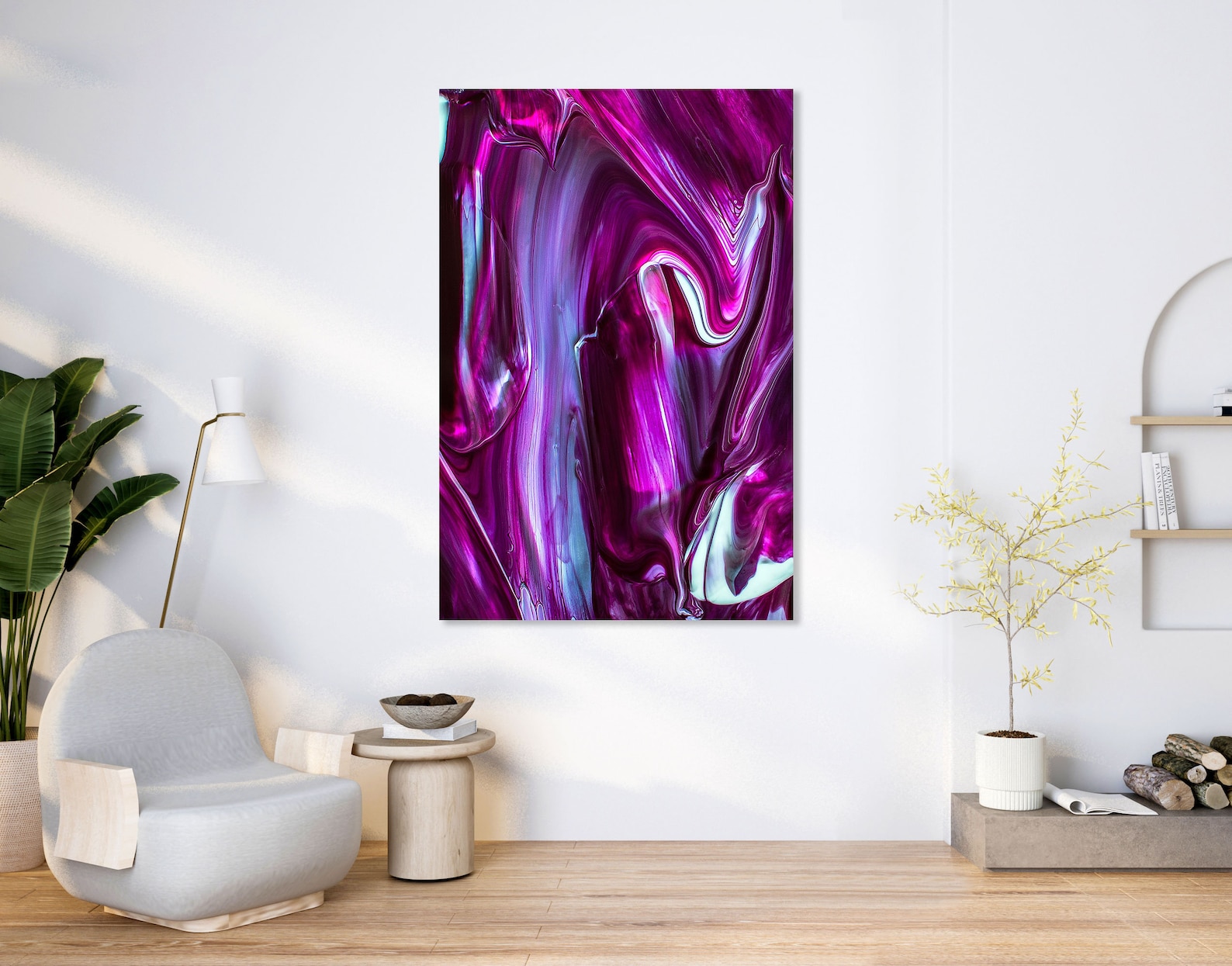 Purple Wall Decor Purple Abstract Wall Art Stylish Abstract Etsy