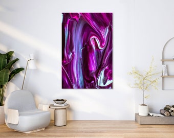 Purple wall decor, Purple abstract wall art, Stylish Abstract art for living room, Abstract print canvas, Abstract design decor for wall