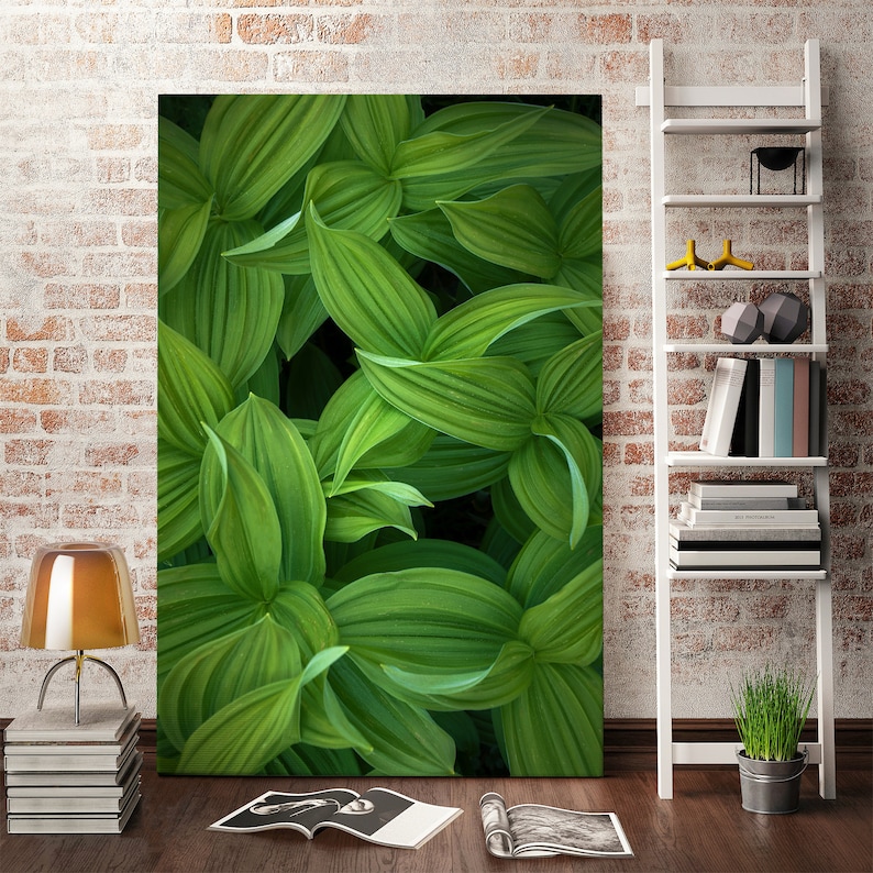 Green Plants Wall Art Painting Etsy