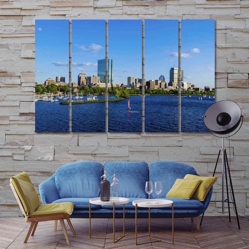 Boston print Boston wall art Boston canvas Boston wall decor Etsy