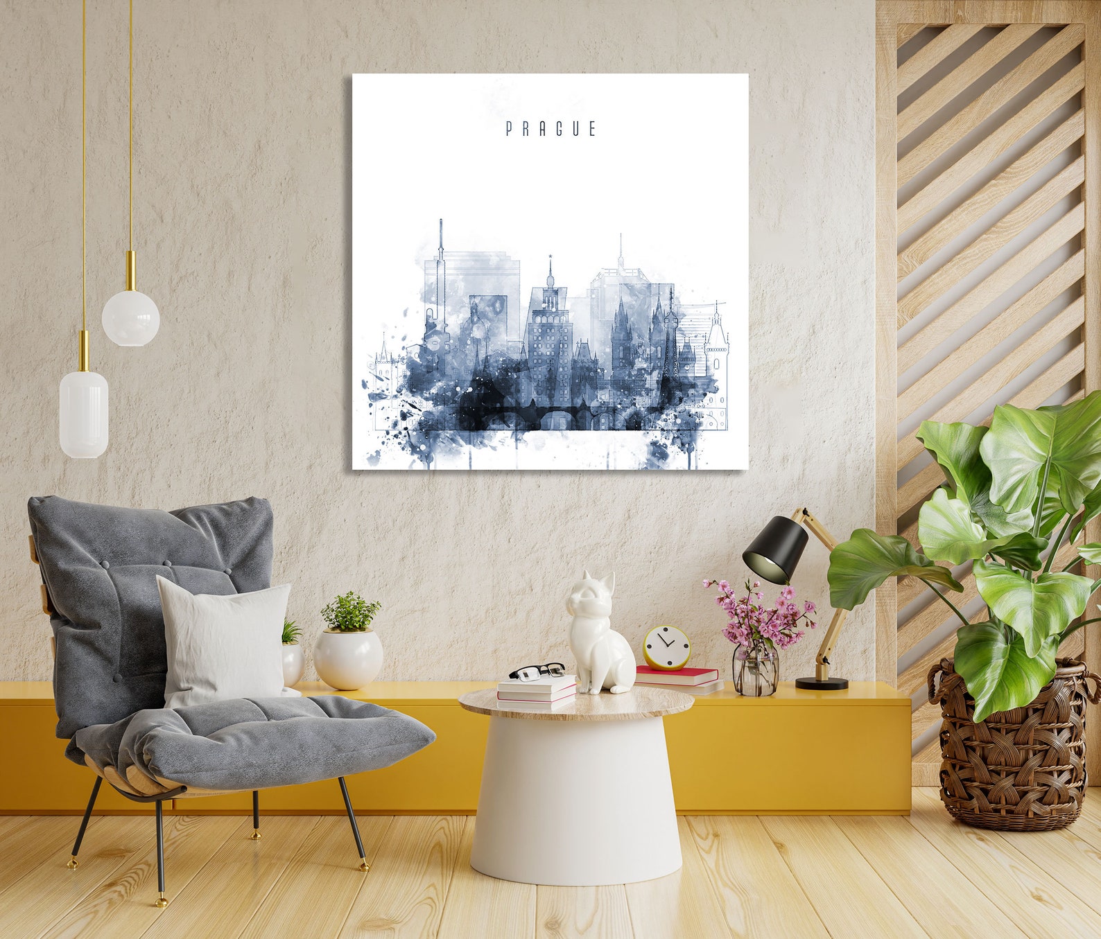 Prague Framed Canvas Wall Art Czech Republic Prints on Etsy