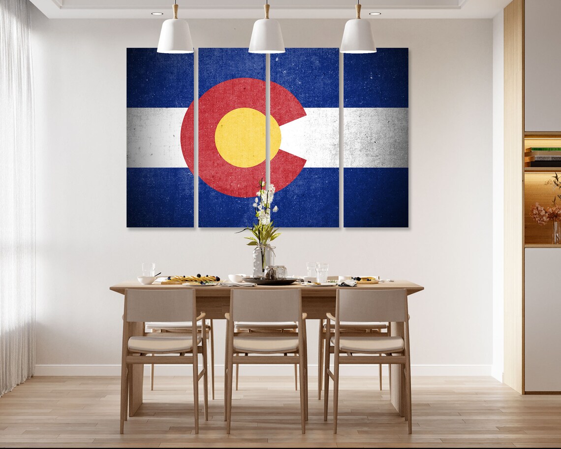 Colorado State Flag Wall Art Colorado State Flag Wall Decor Etsy