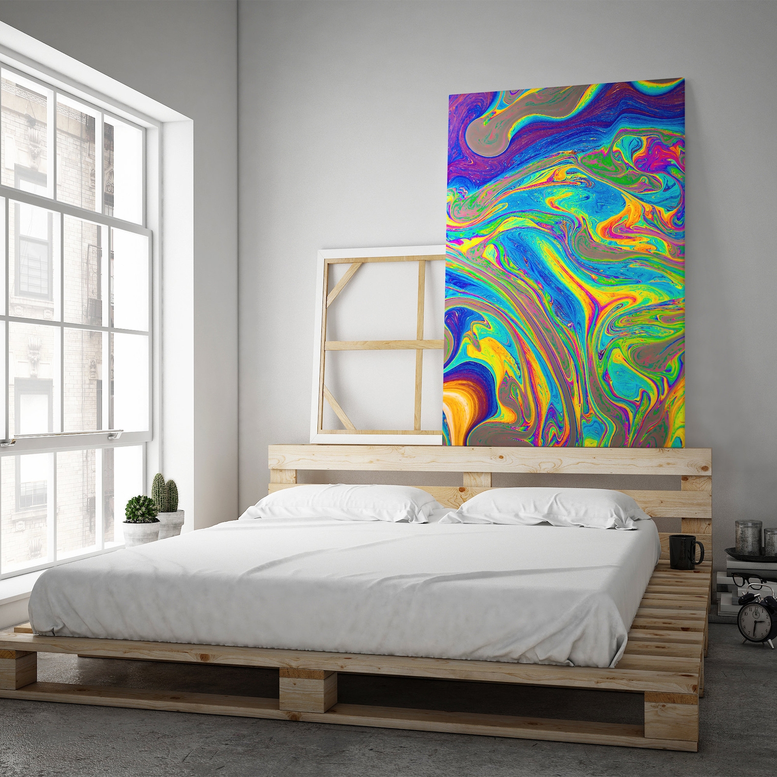 Multicolor abstract wall art multicolour modern canvas wall Etsy