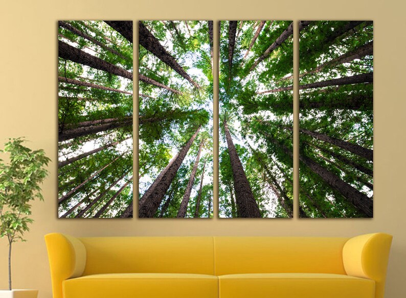 Forest Canvas Forest Wall Decor Forest Print Forest Wall Art Etsy