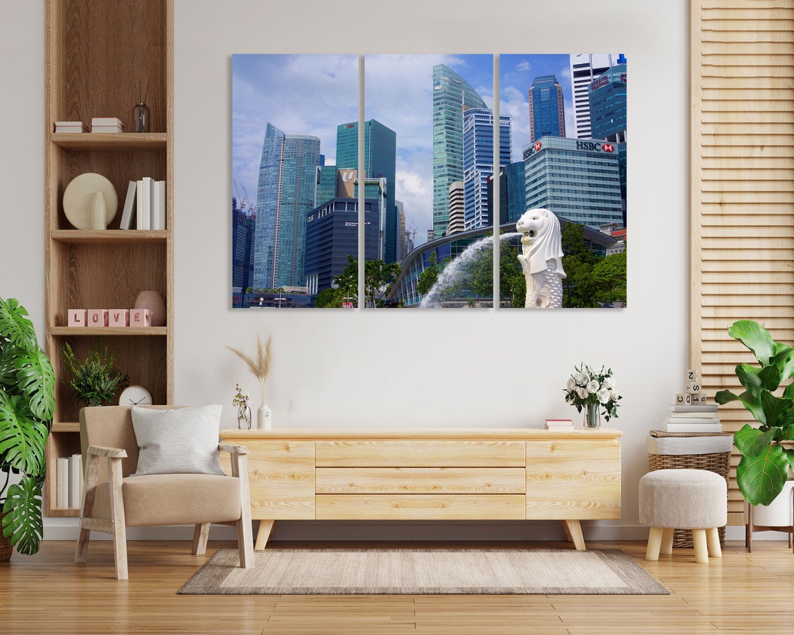 Singapore Wall Art Singapore Wall Decor Singapore Canvas Etsy