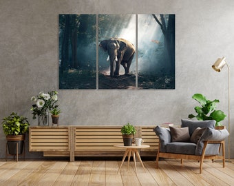 Elephant Canvas Elephant Wall Art Elephant print Elephant wall decor Elephant wall art Large Animal Print Decor Elephant modern wall decor