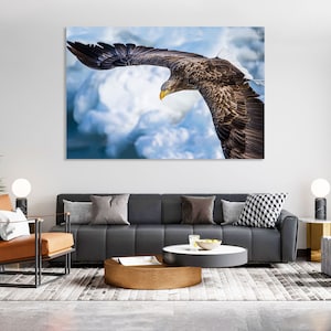 Eagle Print Canvas, Eagle Large decor for Room, Eagle Modern Decor, Wild Bird Decor Wall, Eagle Stylish Decor Wall, Eagle Wall Art Canvas