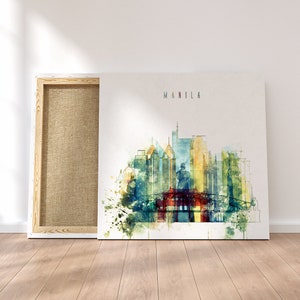 Manila framed canvas wall art, Philippines artistic prints on canvas, ready to hang at your home or office, Manila modern wall art