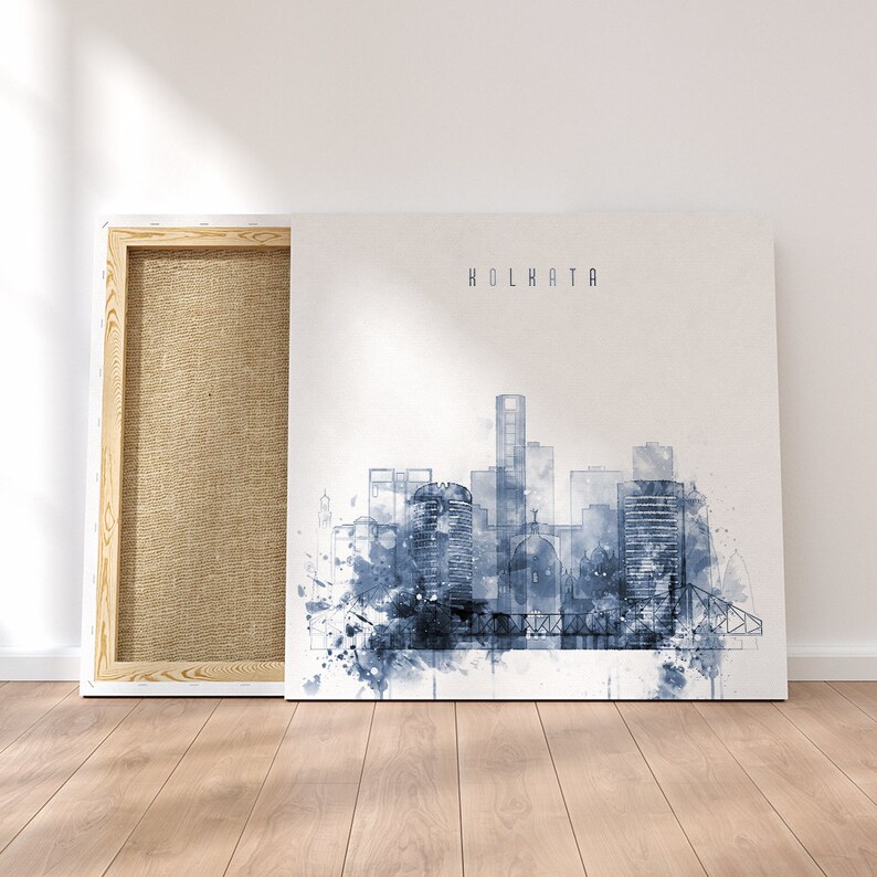 Kolkata Framed Canvas Wall Art India Prints on Canvas Ready Etsy