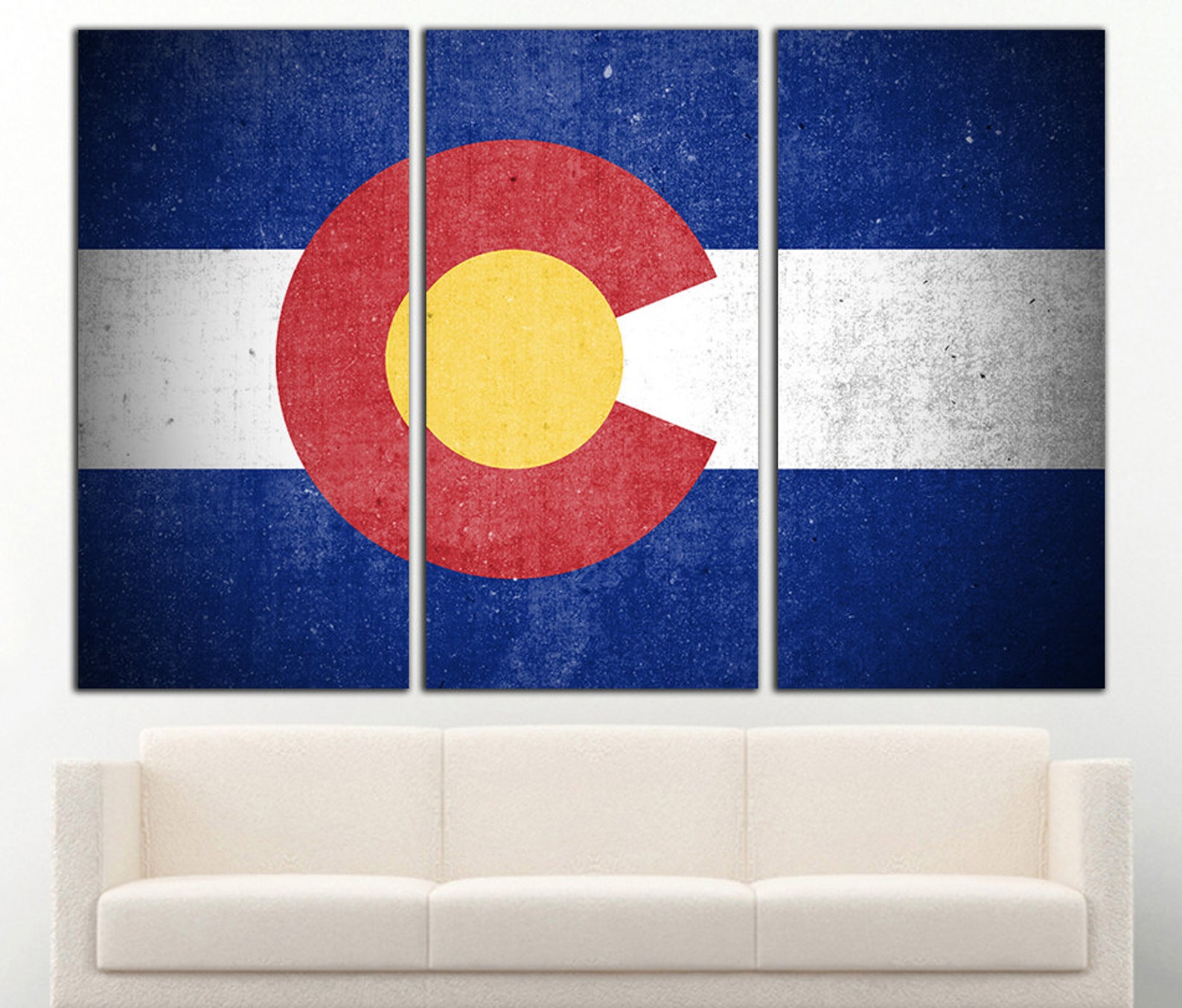 Colorado state flag wall art Colorado state flag wall decor Etsy