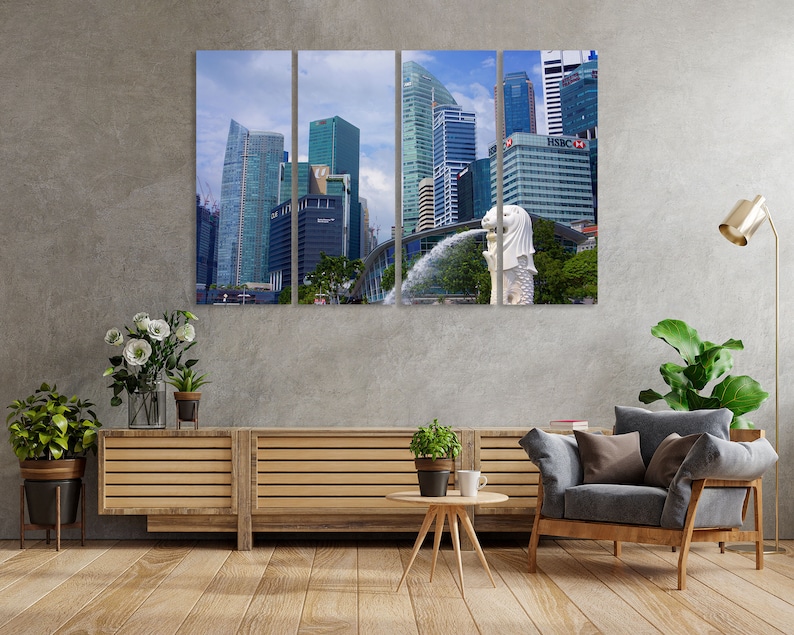 Singapore Wall Art Singapore Wall Decor Singapore Canvas Etsy