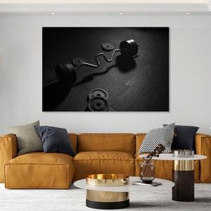Gym Motivation canvas Dumbbell motivation print Crossfit motivation Gym Dumbbell Gym wall decor Gym wall art Gym art home print canvas decor