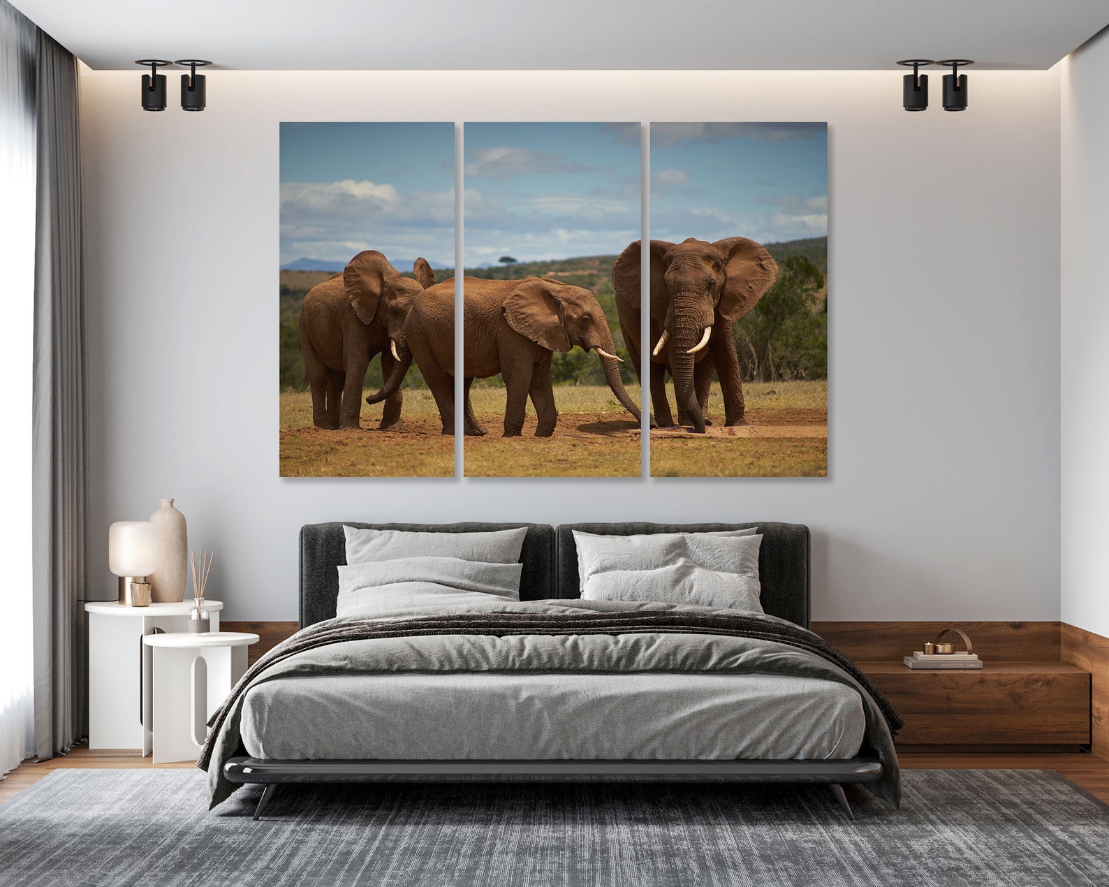 Elephant Canvas Elephant Wall Art Elephant Print Elephant Wall Etsy