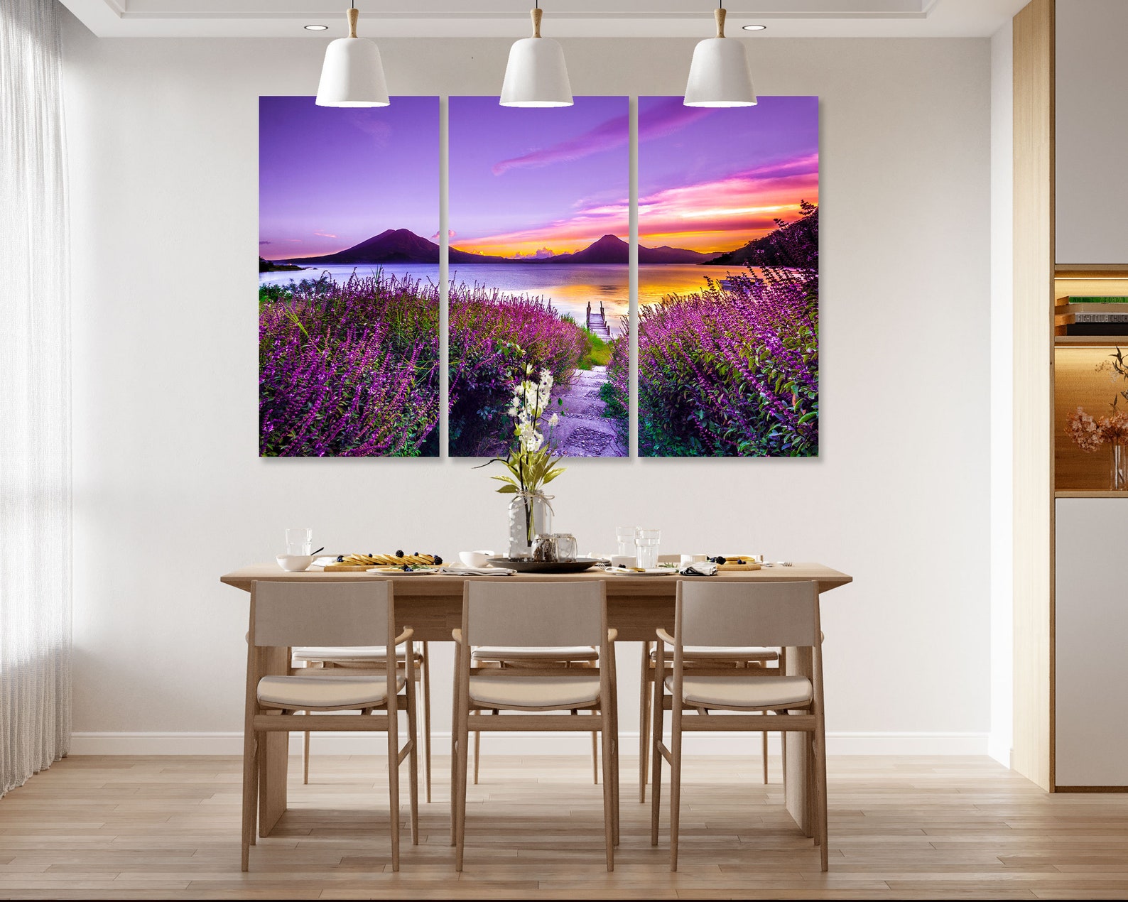 Canvas Set of Lake Atitlan Guatemala Room Wall Decor Atitlan Etsy
