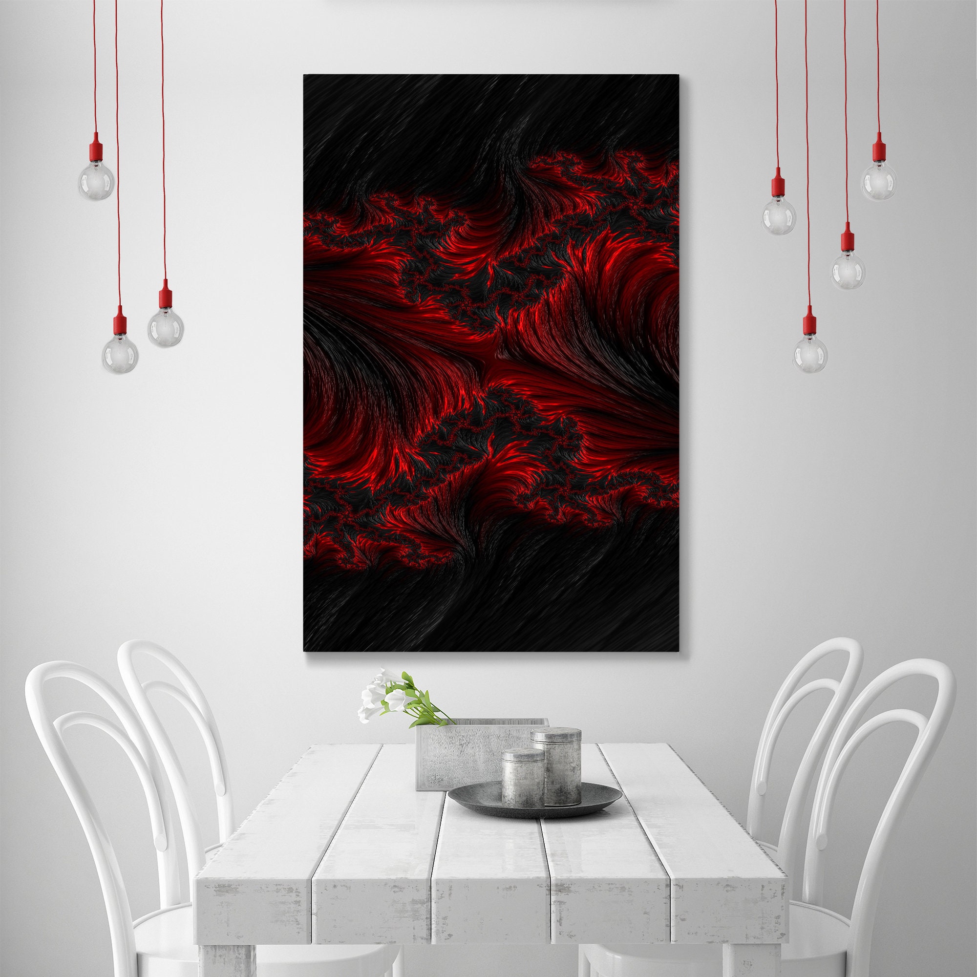 Red abstract wall art modern canvas wall art abstract Etsy