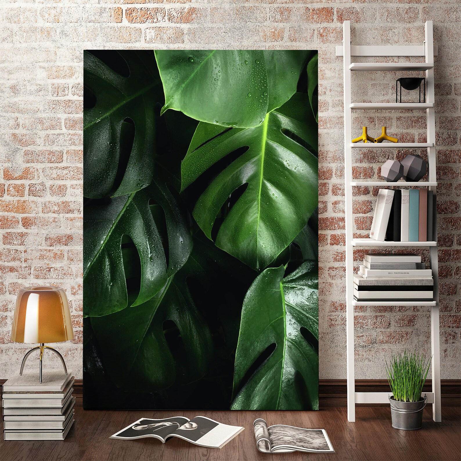 Monstera Leaves Green Wall Decor Green Plants Wall Art - Etsy