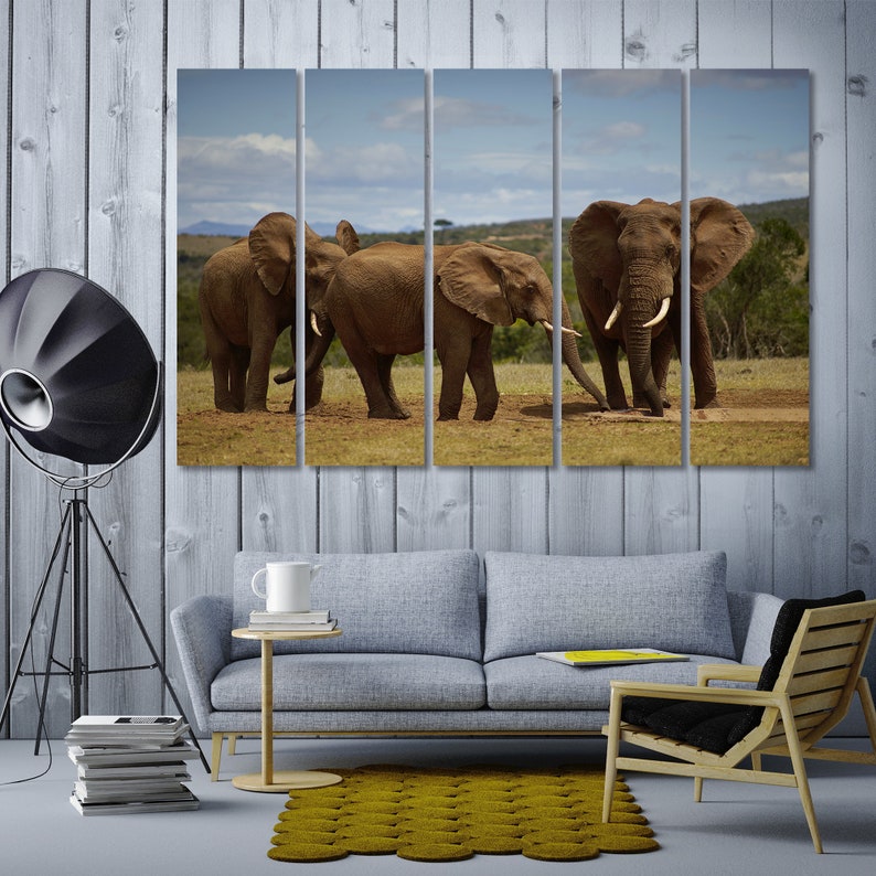 Elephant Canvas Elephant Wall Art Elephant Print Elephant Wall Etsy
