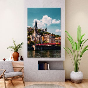 Lyon wall art decor ideas, France large wall prints, Lyon print canvas, Lyon modern home decor, Lyon painting, France artwork, France decor