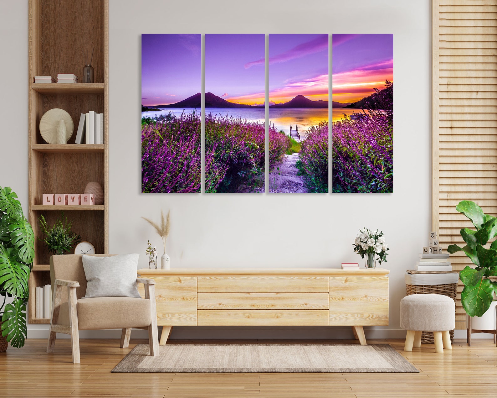Canvas Set of Lake Atitlan Guatemala Room Wall Decor Atitlan Etsy