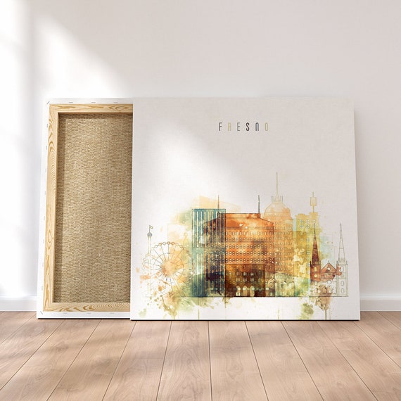 Fresno Framed Canvas Wall Art California Prints On Canvas Etsy