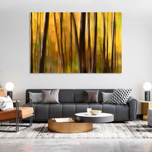 Gold Trees Abstract Design Decor For Wall, Modern Decor for Wall, Gold Trees Abstract Print Canvas, Trees Abstract Wall Art, Gold Abstract