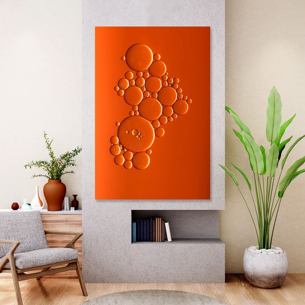 Orange Artwork Etsy