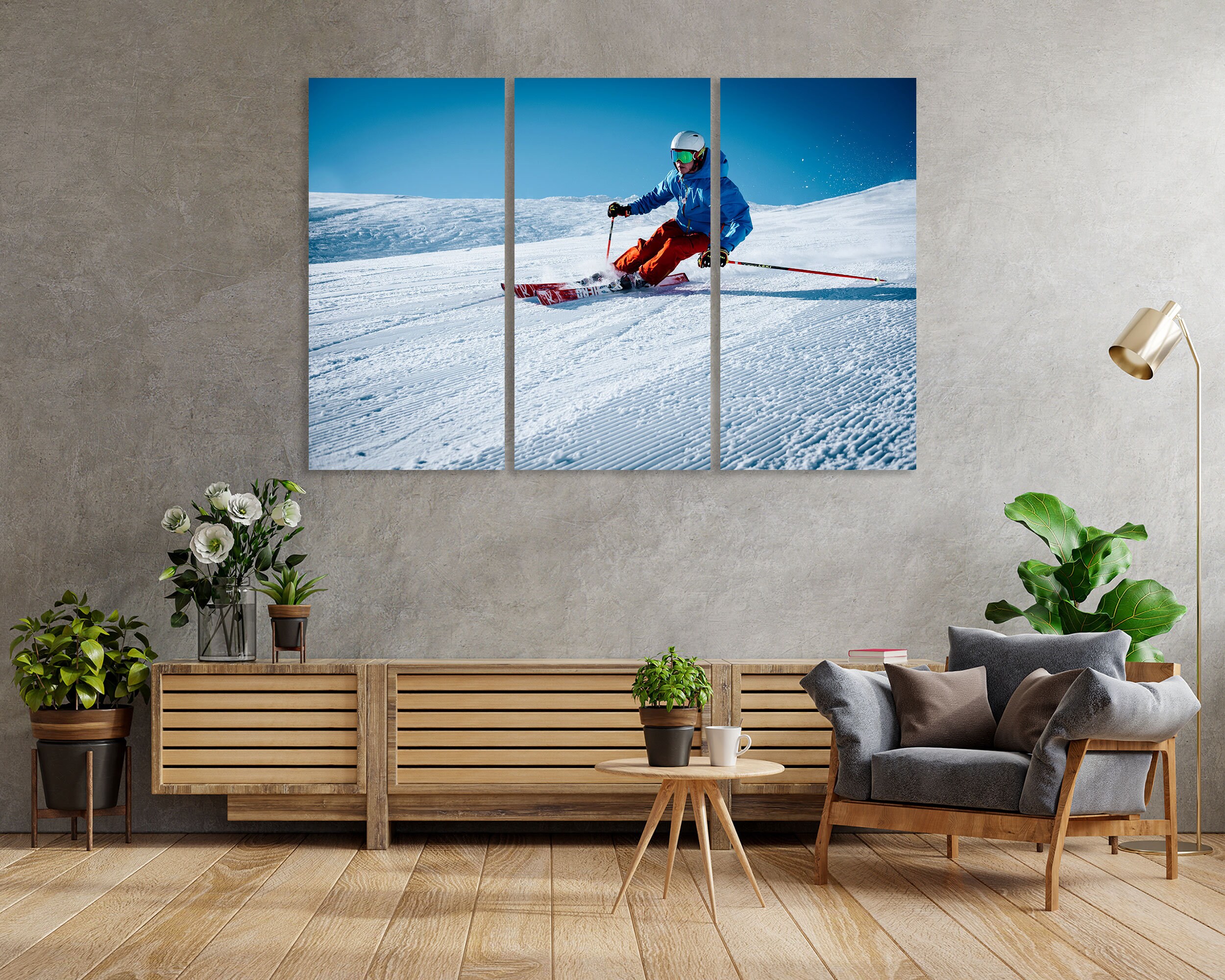 Ski Wall Art Ski Home Decor Ski Decor Ski Print Ski Canvas Ski Etsy