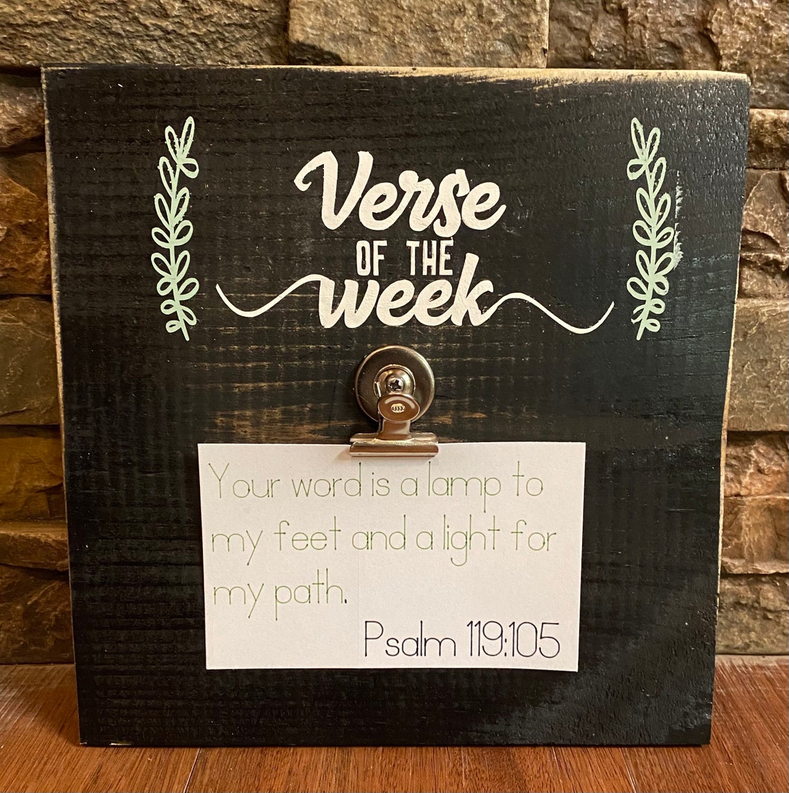 Verse of the Week Sign Etsy