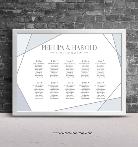 Wedding Table Chart