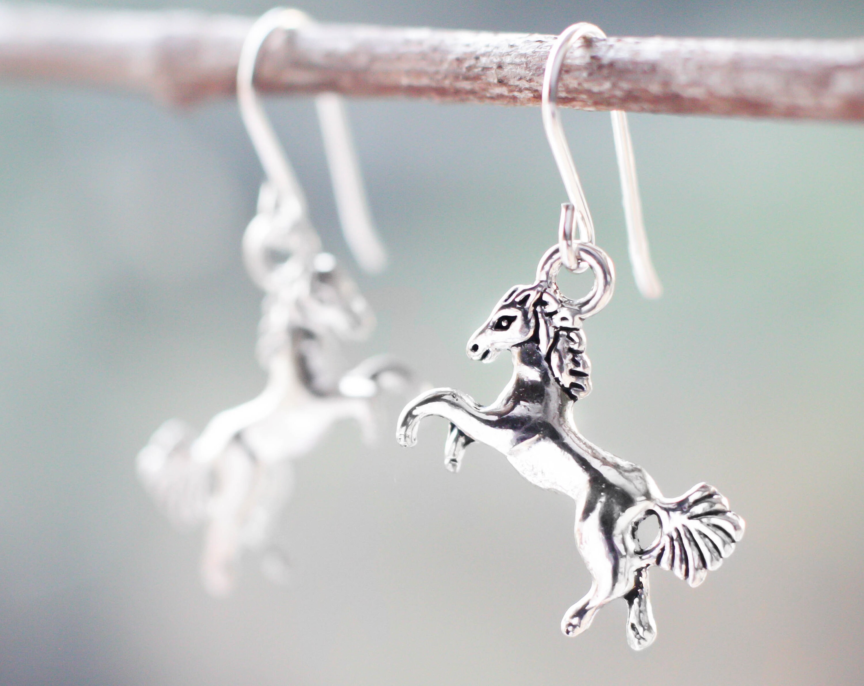 Sterling silver horse best sale earrings