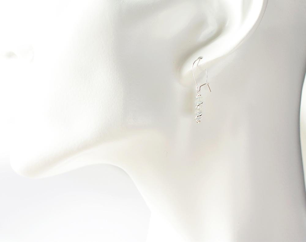 Sterling silver Rainbow Moonstone earrings June birthstone | Etsy