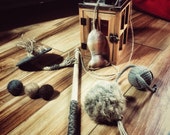 Premium Toys Collection for Indoor Cats/Toys designed for cats and kittens/The House Cat Box/Natural Colours Cat Treats/For cat lovers/Gift