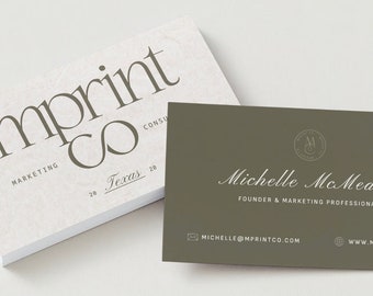 Individuelles Visitenkarten Design - Digitaler Download - Made to Order | Mprint Co Designs