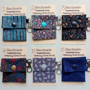 Glasses Cleaning Cloth Pouch, Cloth pouch, Small pouch, Coin purse, Accessory pouch