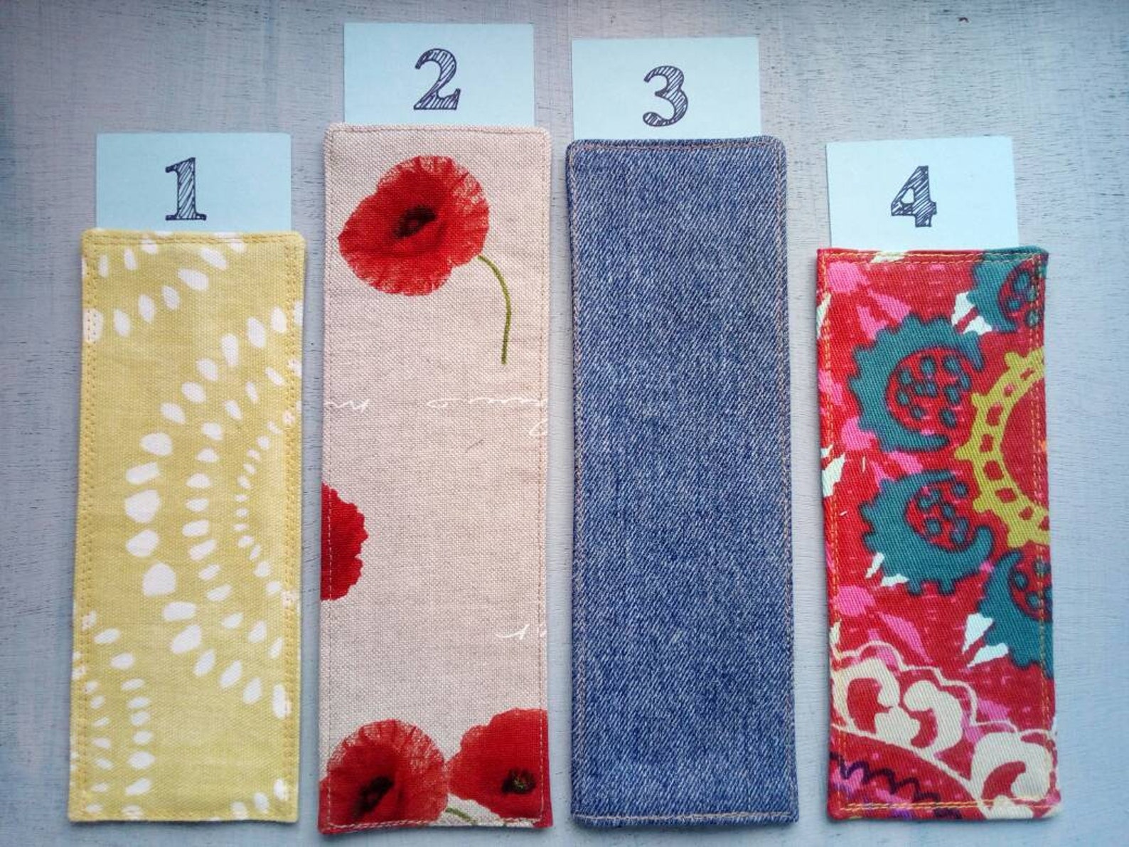Recycled Fabric Bookmark Eco Friendly Bookmark Etsy