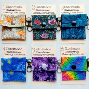 Glasses Cleaning Cloth Pouch, Cloth pouch, Small pouch, Coin purse, Accessory pouch