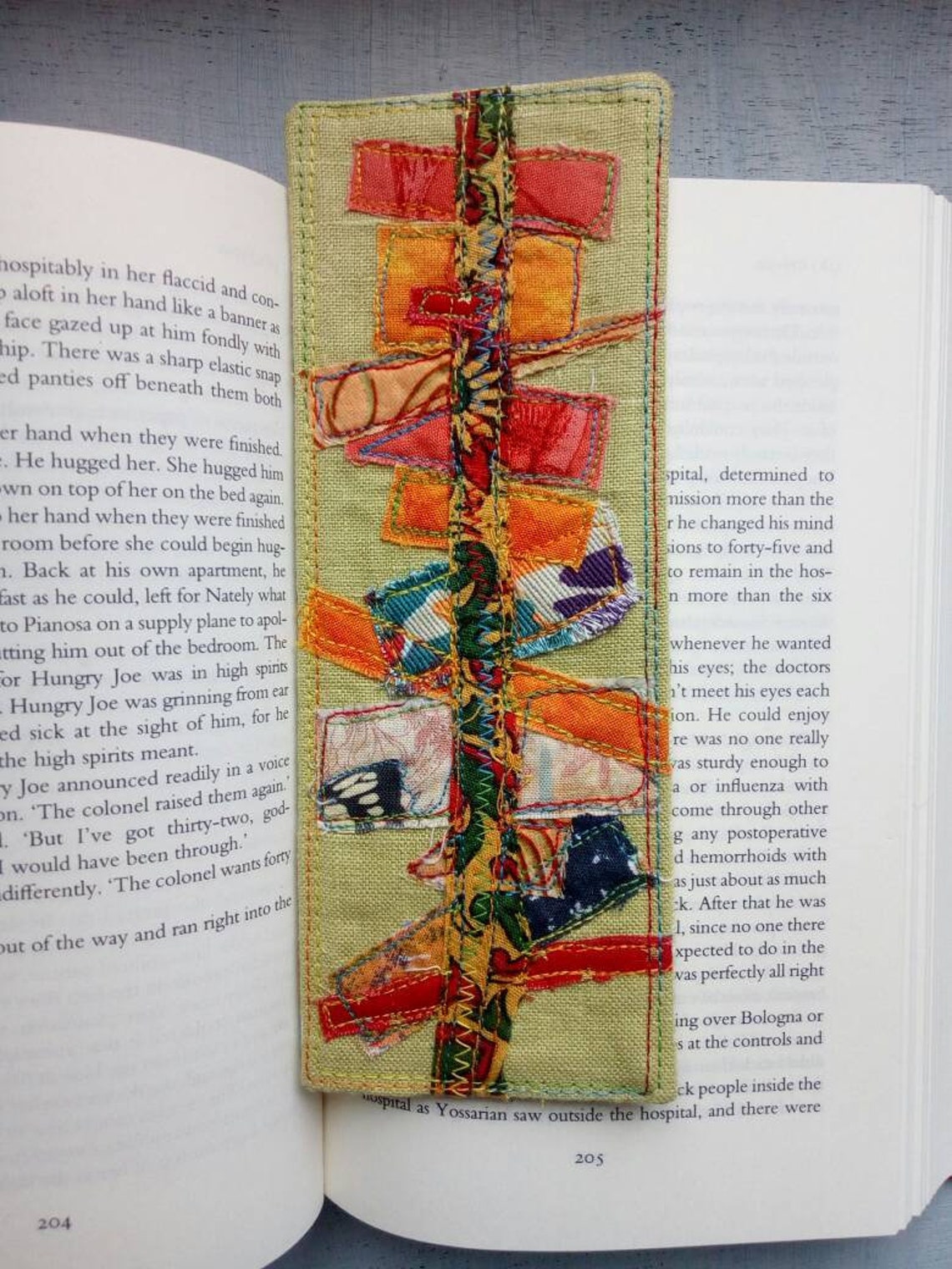 Recycled Fabric Bookmark Eco Friendly Bookmark Etsy