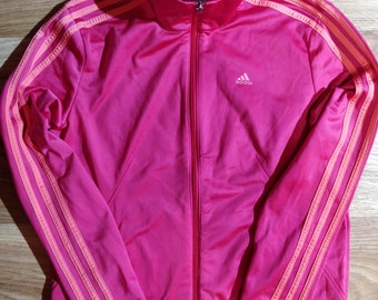 pink and orange adidas tracksuit