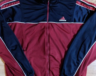 burgundy adidas jacket