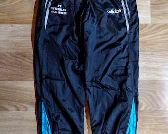 shiny nylon track pants