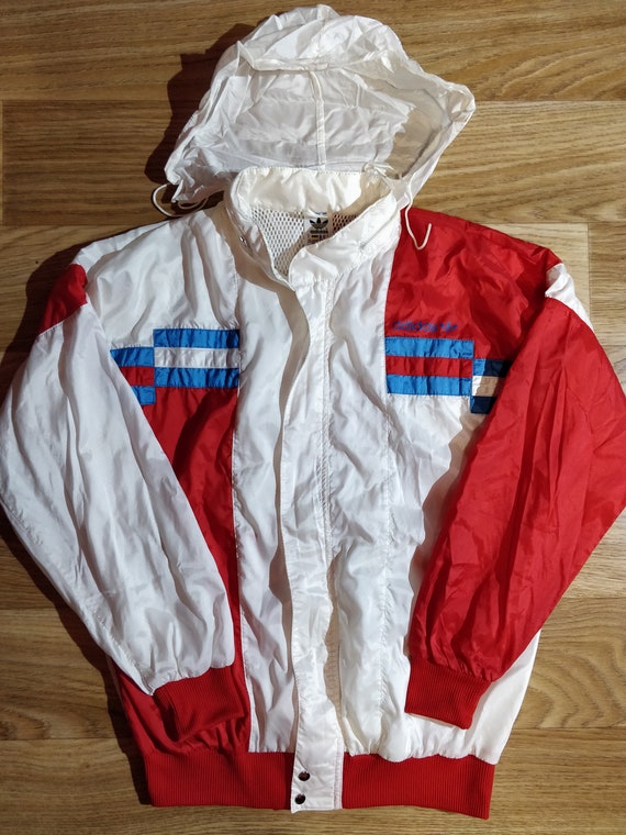 Adidas Originals 90s Mens Windbreaker Jacket Track Top Windbreaker von Adidas Originals im 90s Stil | Windbreaker